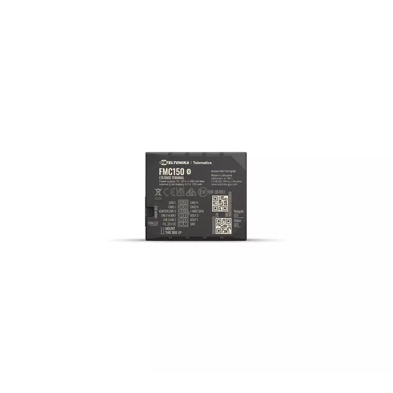 GPS sekimo įrenginys Teltonika FMC150 Juodas 0.128 GB Baterija 6 h