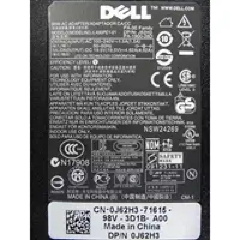 DELL J62H3 maitinimo adapteris / keitiklis 90 W, juodas, vidaus naudojimui