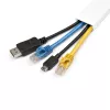 StarTech.com kabelių valdymo kanalas su lipnia juosta ir dangteliu, 32 mm x 11 mm, 1 m, PVC, baltas