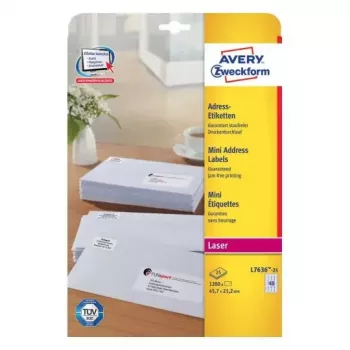 Lipni etiketė Avery L7636-25 suapvalintas stačiakampis