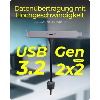 ICY BOX USB Type-C galinis skydelis su vidine USB Type-E jungtimi