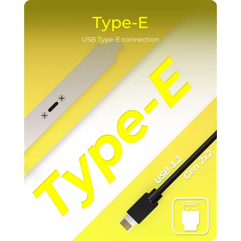 ICY BOX USB Type-C galinis skydelis su vidine USB Type-E jungtimi