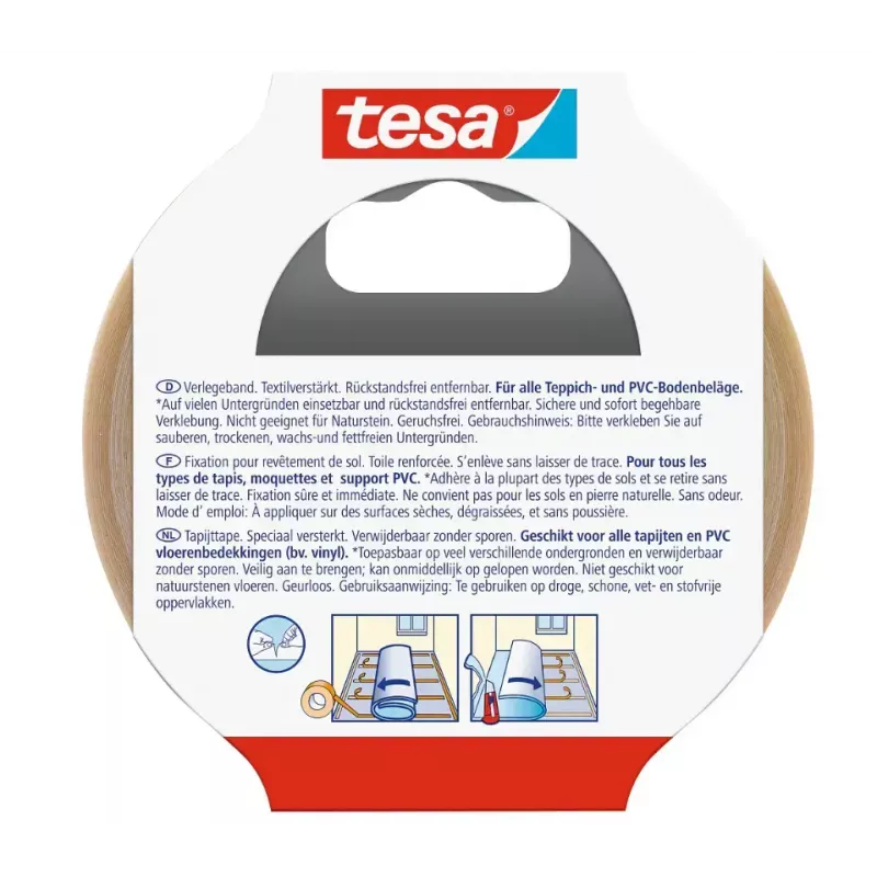 Lipni juosta Tesa 55735-00014-11, polipropilenas (PP) balta, 25 m × 50 mm, skirta žymėjimui patalpose