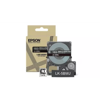 Epson LK-5BWJ juoda balta etikečių juosta šiluminiam perkėlimui 1,8 cm