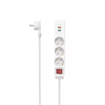 Hama 00223185 ilginimo laidas 1,4 m 3 AC lizdai Baltas