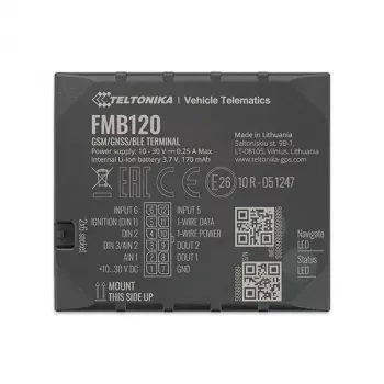 Teltonika FMB120 juodas GPS sekiklis automobiliui, atsparus dulkėms