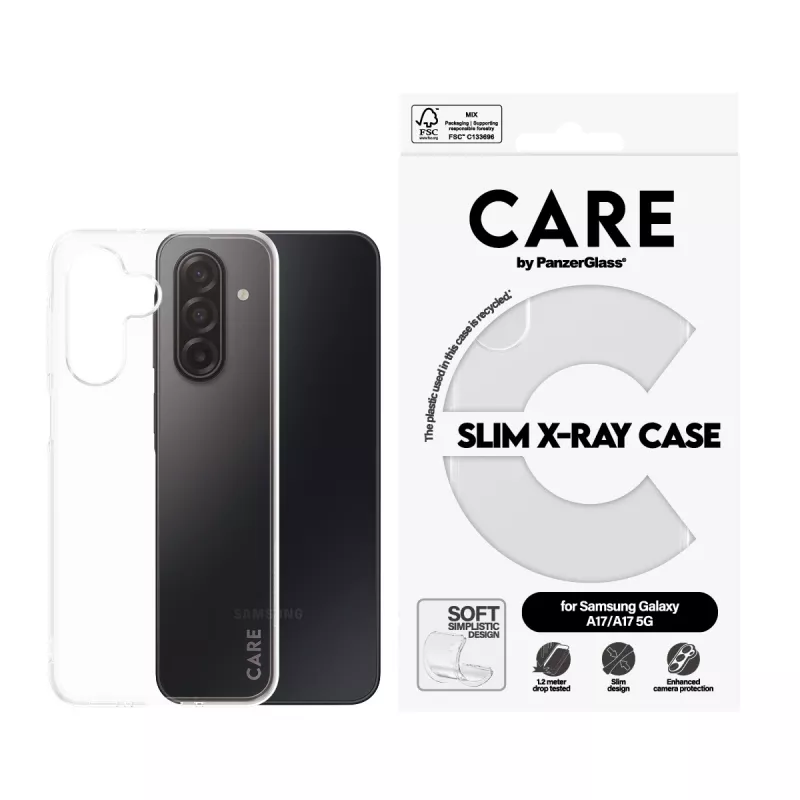 Apsauginis dėklas telefonui PanzerGlass CARE Skaidrus X-Ray Soft Basic, skirtas Samsung Galaxy (CR73372)