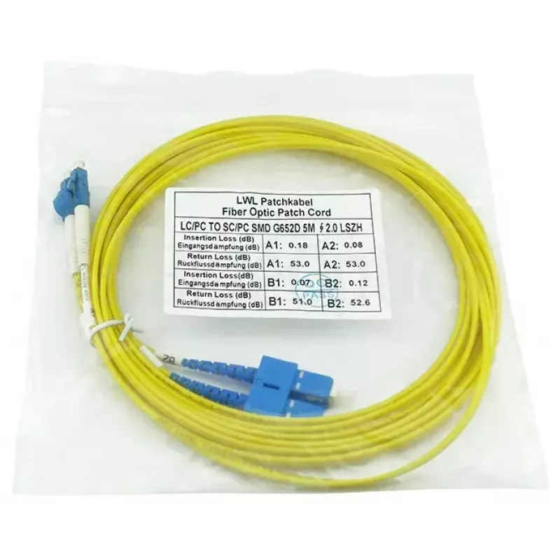 BlueOptics SFP3132BU2MK InfiniBand šviesolaidinis kabelis 2 m LC SC geltonas
