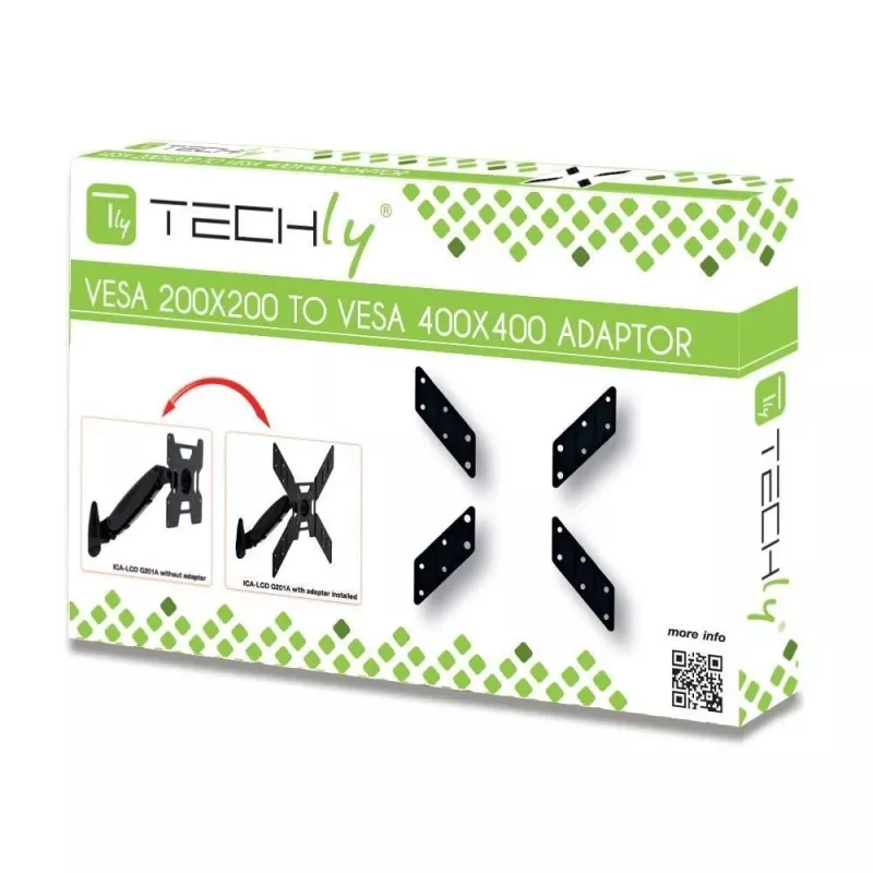 Techly Universalus adapteris VESA 200x200 iki 400x400 juodas ICA-LCD G11A