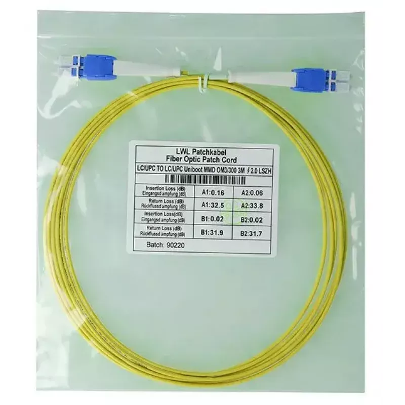 Skaidulinis optinis kabelis BlueOptics SFP8181BU0.5MK 0,5 m LC geltonas