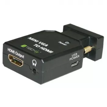 Techly Mini keitiklis VGA su garsu į HDMI IDATA VGA-HDMINI