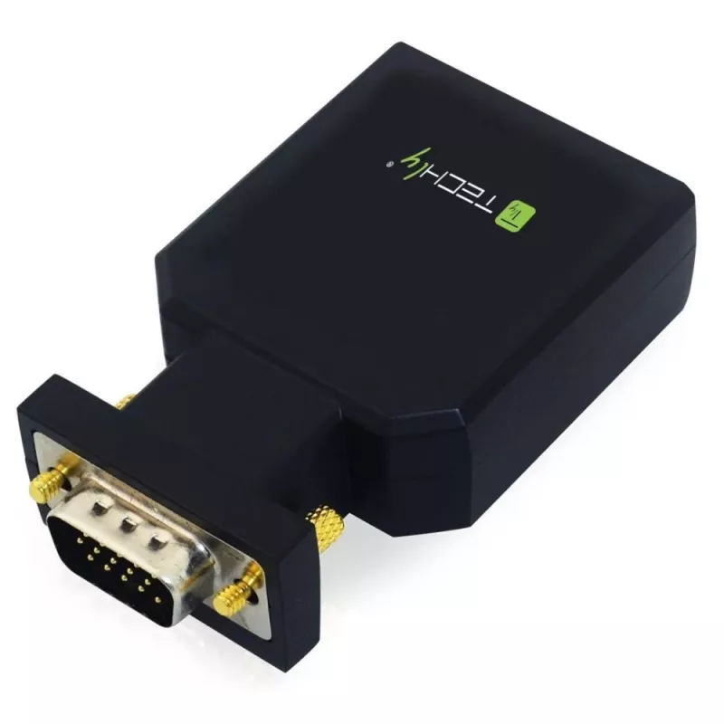 Techly Mini keitiklis VGA su garsu į HDMI IDATA VGA-HDMINI