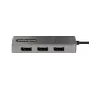 StarTech.com 3 prievadų USB-C kelių monitorių adapteris, USB Type-C į 3x DisplayPort 1.4 MST šakotuvas, trigubas 4K 60Hz nešiojamojo kompiuterio ekrano plėtinys / skirstytuvas, HDR, ilgas įmontuotas kabelis – tik Windows