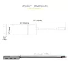 StarTech.com 3 prievadų USB-C kelių monitorių adapteris, USB Type-C į 3x DisplayPort 1.4 MST šakotuvas, trigubas 4K 60Hz nešiojamojo kompiuterio ekrano plėtinys / skirstytuvas, HDR, ilgas įmontuotas kabelis – tik Windows