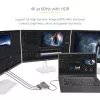 StarTech.com 3 prievadų USB-C kelių monitorių adapteris, USB Type-C į 3x DisplayPort 1.4 MST šakotuvas, trigubas 4K 60Hz nešiojamojo kompiuterio ekrano plėtinys / skirstytuvas, HDR, ilgas įmontuotas kabelis – tik Windows