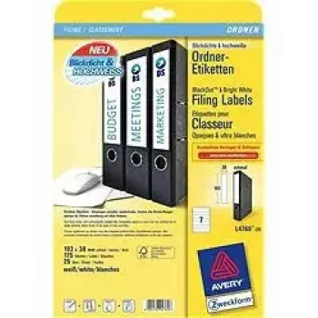 Lipdukų lapai Avery L4760-25 balta