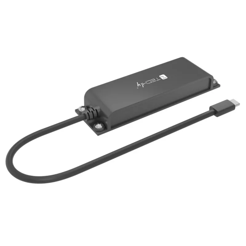 Techly IADAP-USBC-935 belaidė stotelė / USB šakotuvas, USB 3.2 Gen 1 (3.1 Gen 1) Type-C, juoda