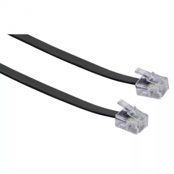 Telefono kabelis Schwaiger 6,0 m RJ-11 – RJ-11 juodas