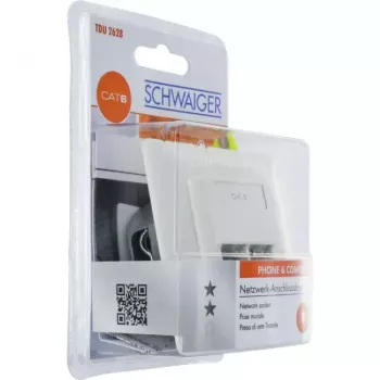 Schwaiger TDU2628532 RJ-45 lizdo kištukinis lizdas baltas