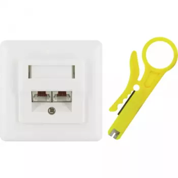 Schwaiger TDU2628532 RJ-45 lizdo kištukinis lizdas baltas