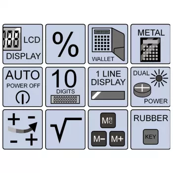 Pagrindinis skaičiuotuvas Olympia LCD 1110 Kišeninis Raudonas