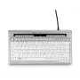 BakkerElkhuizen S-board 840 US Qwerty, Tenkeyless (80 - 87%), Laidinė, USB, Žirklinis jungiklis, QWERTY, Šviesiai pilka, Balta
