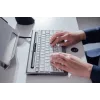 BakkerElkhuizen S-board 840 US Qwerty, Tenkeyless (80 - 87%), Laidinė, USB, Žirklinis jungiklis, QWERTY, Šviesiai pilka, Balta