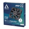 Ventiliatorius Arctic P8 Slim PWM PST 80mm žemo profilio 38,23 m³/h skysčio dinaminis guolis juodas
