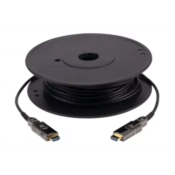 ATEN 20M True 4K HDMI aktyvus optinis kabelis, 20 m, HDMI Type D (Micro), HDMI Type D (Micro), 3D, 18 Gbit/s, juodas