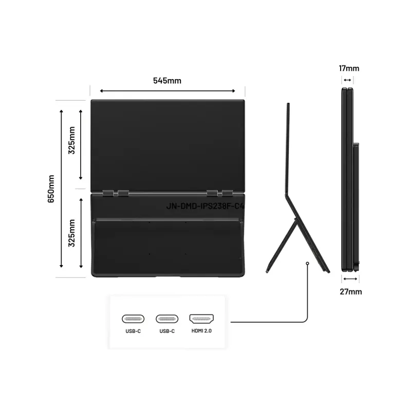 Monitorius JAPANNEXT JN-DMD-IPS238F-C4 60,5 cm (23,8 colio) Full HD LCD juodas