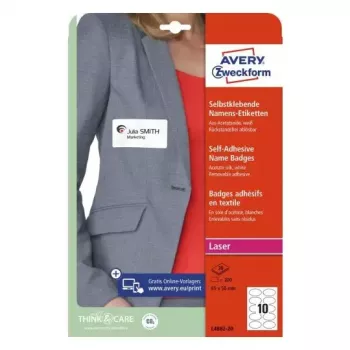 Lipni etiketė ovali nuimama Avery L4882-20