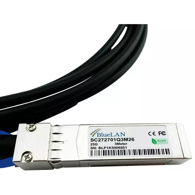 SFP28 kabelis BlueOptics JNP-SFP-25G-DAC-0.5M-BL 0,5 m Vyriškas / Vyriškas