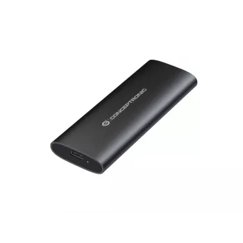 Conceptronic DANTE04B - Speichergehäuse - dual protocol - M.2 Card (PCIe NVMe & SATA) / SATA SSD - USB-C 3,2 (Gen 2) - Schwarz (DANTE04B)