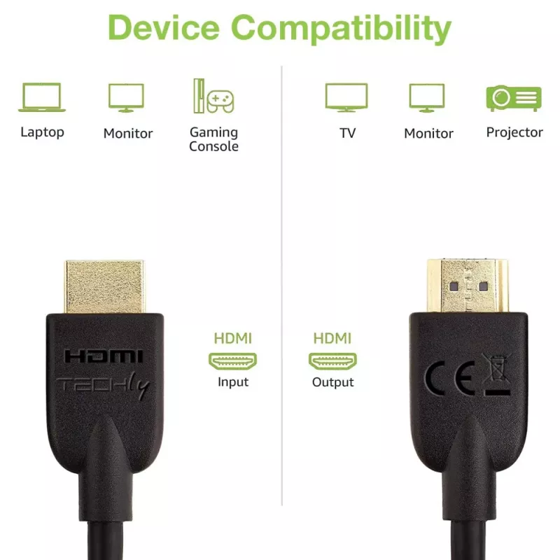 Techly ICOC HDMI2-4-010T HDMI laidas 1 m HDMI A tipo (standartinis) Juodas