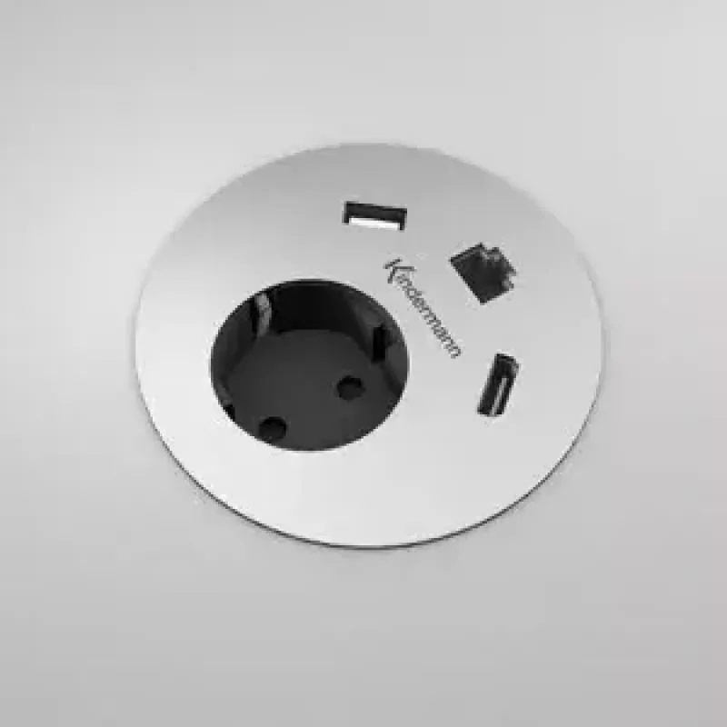 Įmontuojamas rozetinis blokas Kindermann CablePort table² 7449000040