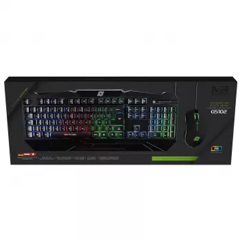MediaRange MRGS102 žaidimų klaviatūra ir pelė USB QWERTZ juoda RGB