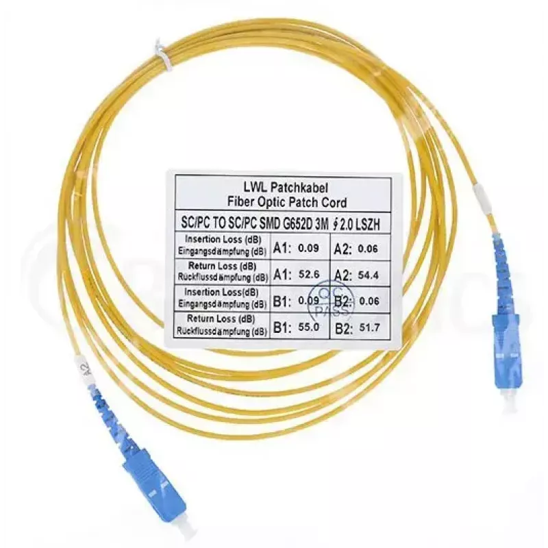 Skaidulinis optinis kabelis BlueOptics SFP2222BU5MK SC G.657.A1 5 m geltonas