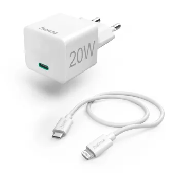 Hama 00201620 greitasis įkroviklis išmaniesiems telefonams ir planšetėms, AC, 1 m, baltas