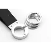 Raktų pakabukas TROIKA KR8-02/LE Black Silver Leather 31mm