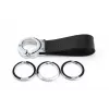 Raktų pakabukas TROIKA KR8-02/LE Black Silver Leather 31mm