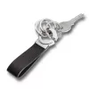 Raktų pakabukas TROIKA KR8-02/LE Black Silver Leather 31mm