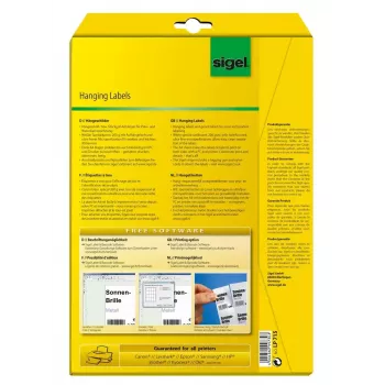 Ne lipni etiketė spausdinimui Sigel LP715