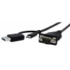 EXSYS EX-23001 serijinis kabelis juodas 0,5 m USB-A / USB-C į DB-9