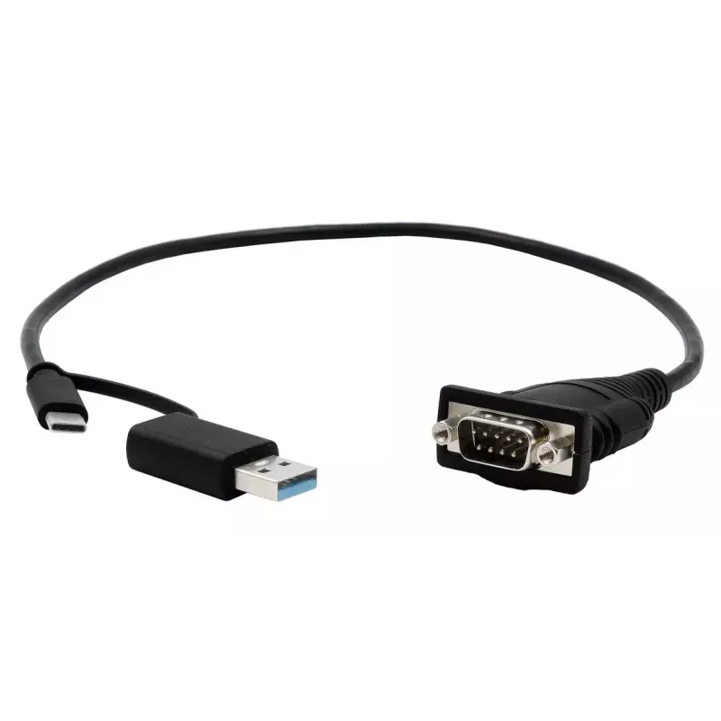 EXSYS EX-23001 serijinis kabelis juodas 0,5 m USB-A / USB-C į DB-9