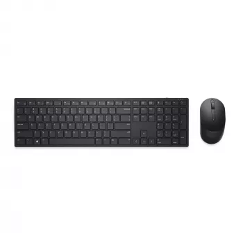 DELL Pro klaviatūra ir pelė - KM5221W - UK (QWERTY) - Juoda, viso dydžio (100%), belaidė, RF Wireless, QWERTY, juoda, su pele