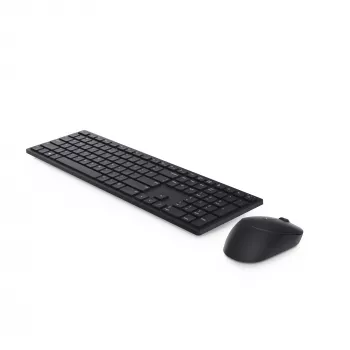 DELL Pro klaviatūra ir pelė - KM5221W - UK (QWERTY) - Juoda, viso dydžio (100%), belaidė, RF Wireless, QWERTY, juoda, su pele