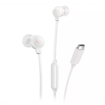 Motorola EARBUDS3CSWHITE ausinės / headset laidinės Į ausį Skambučiai/Muzika USB Type-C Balta