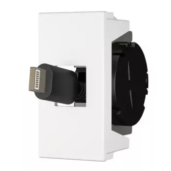 USB C lizdo plokštelė Kindermann 7464000620 juoda balta