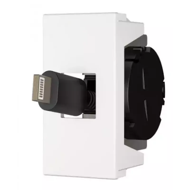 USB C lizdo plokštelė Kindermann 7464000620 juoda balta