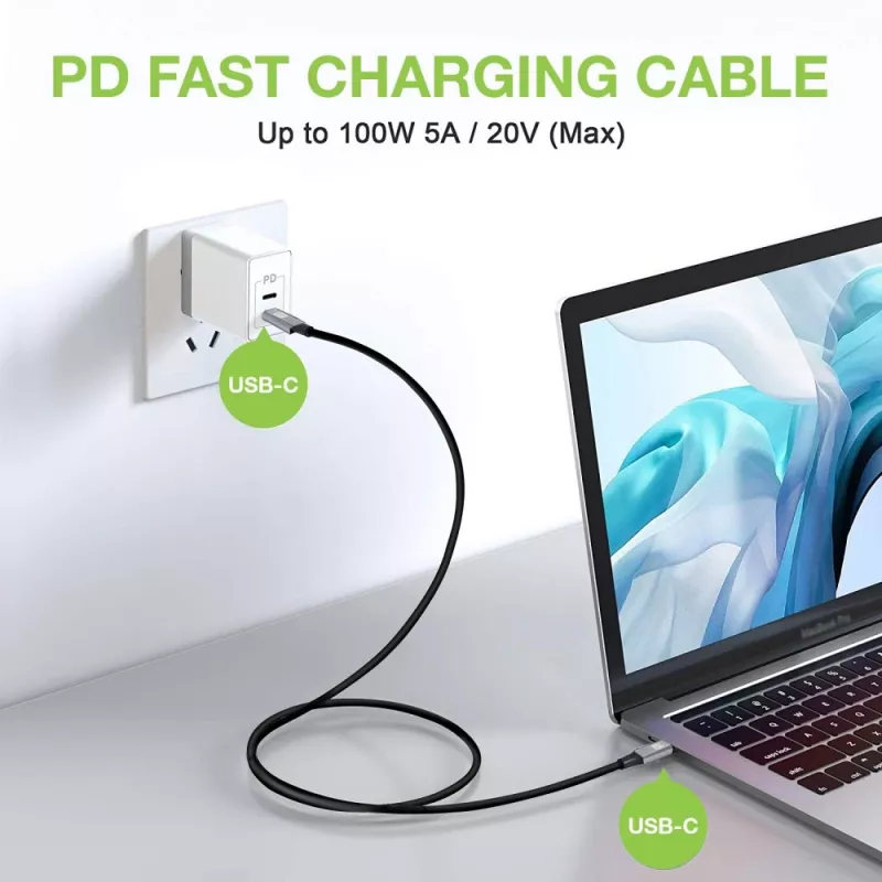Techly USB 3.2 Gen 2 USB-C laidas M/M 1 m juodas